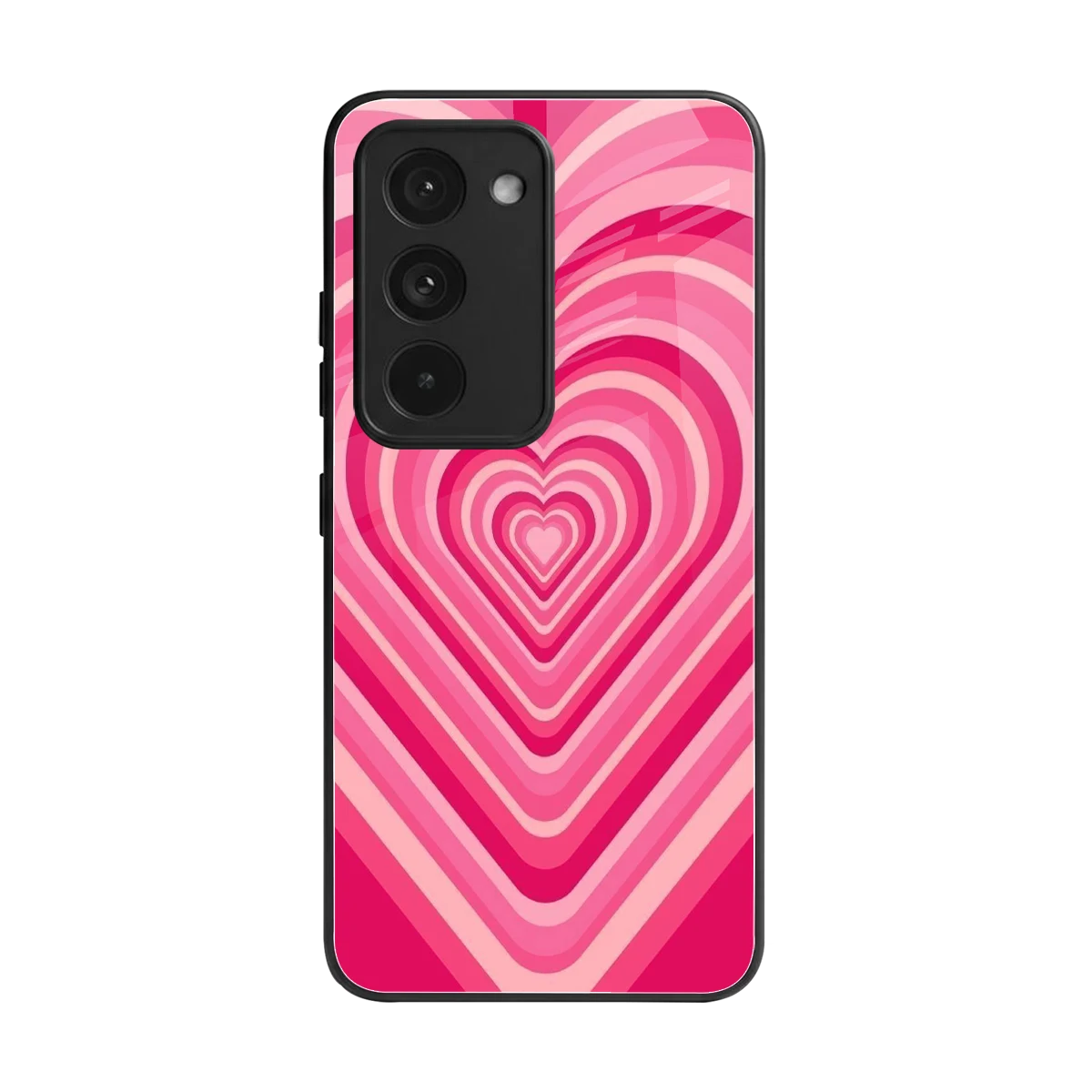 Y2K French Pink Hearts back phone cover | glass case for redmi 15 5g