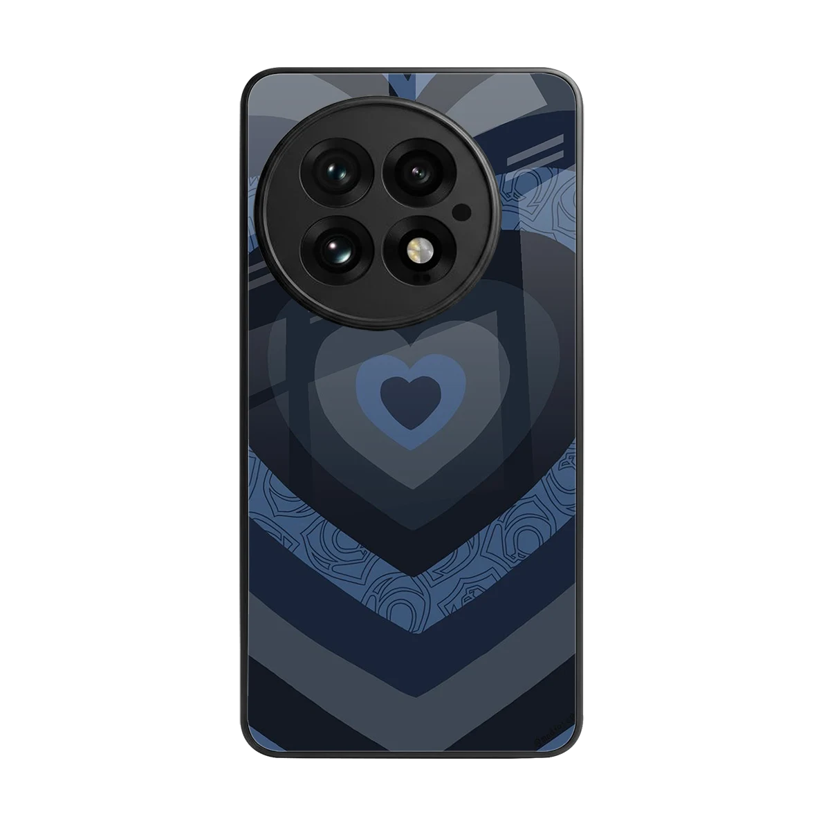 Y2K Frosted Berry Hearts back phone cover | glass case for oneplus 13