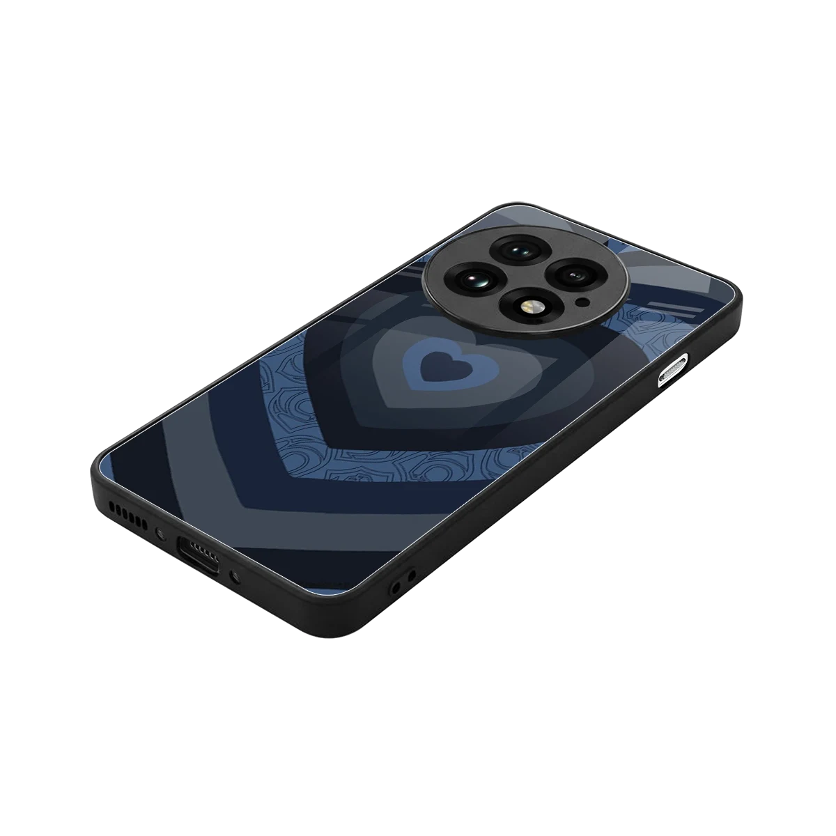 Y2K Frosted Berry Hearts stylish phone case for oneplus 13 | glossy glass and slim fit