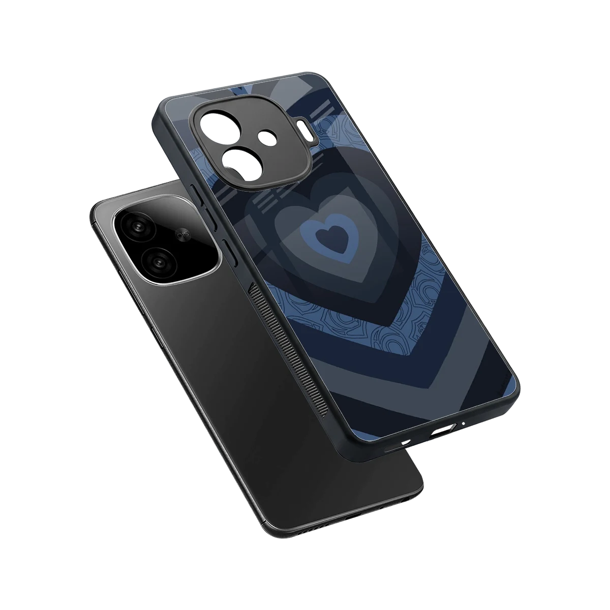 Y2K Frosted Berry Hearts sleek iqoo neo 10r 5g cover with tempered glass back and TPU edges