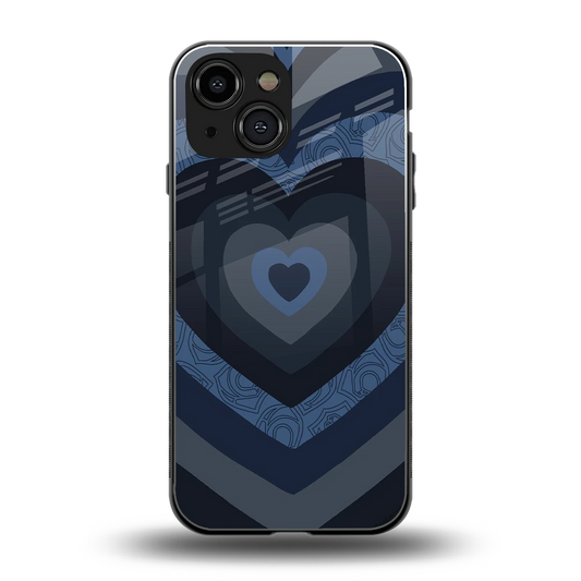Y2K Frosted Berry Hearts back phone cover | glass case for iphone 13 mini