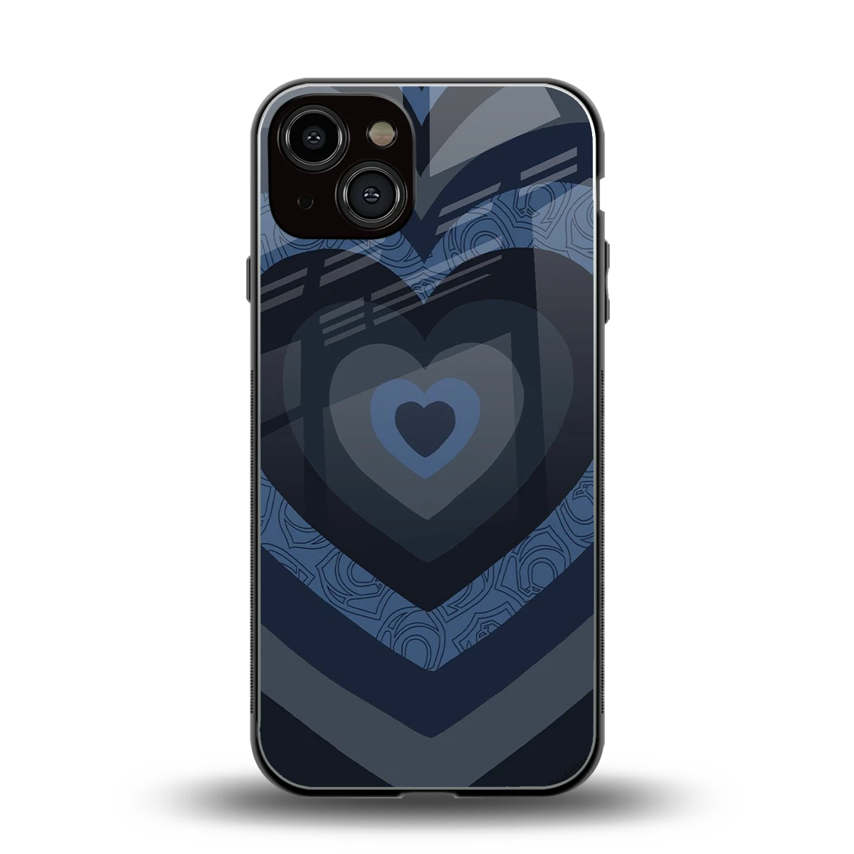 Y2K Frosted Berry Hearts back phone cover | glass case for iphone 13