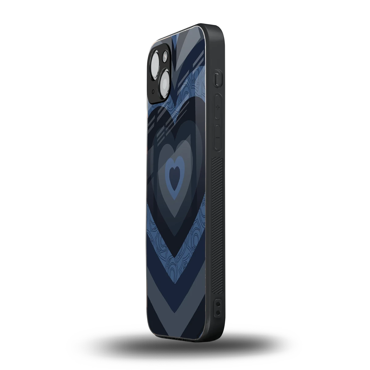 Y2K Frosted Berry Hearts iphone 14 plus mobile cover | shockproof glass phone case