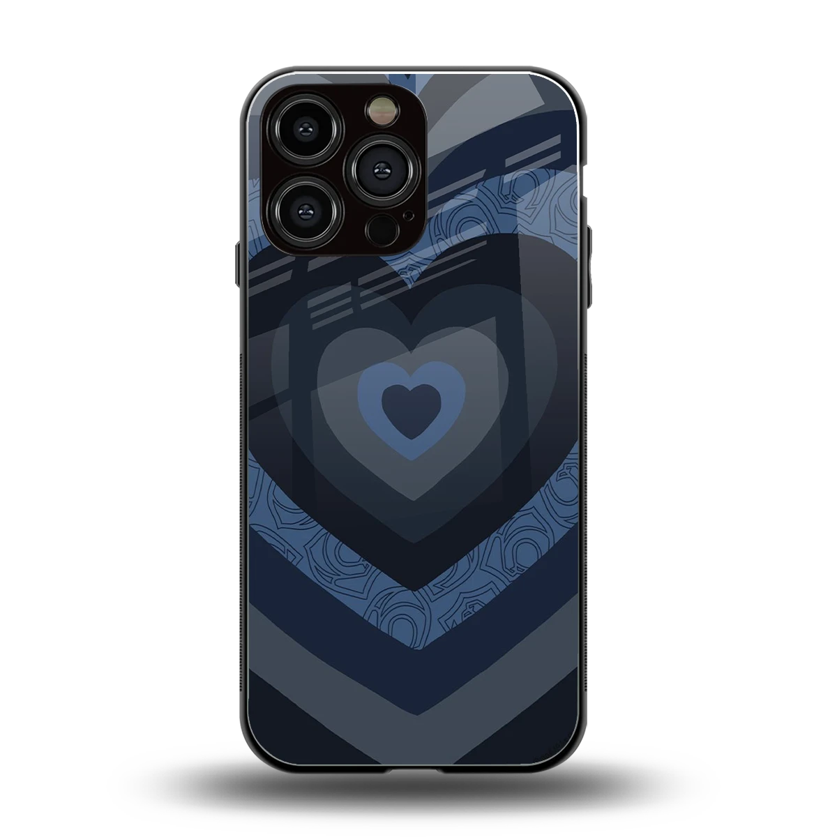 Y2K Frosted Berry Hearts back phone cover | glass case for iphone 15 pro max