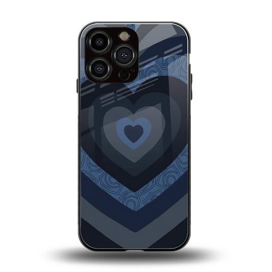 Y2K Frosted Berry Hearts back phone cover | glass case for iphone 15 pro max