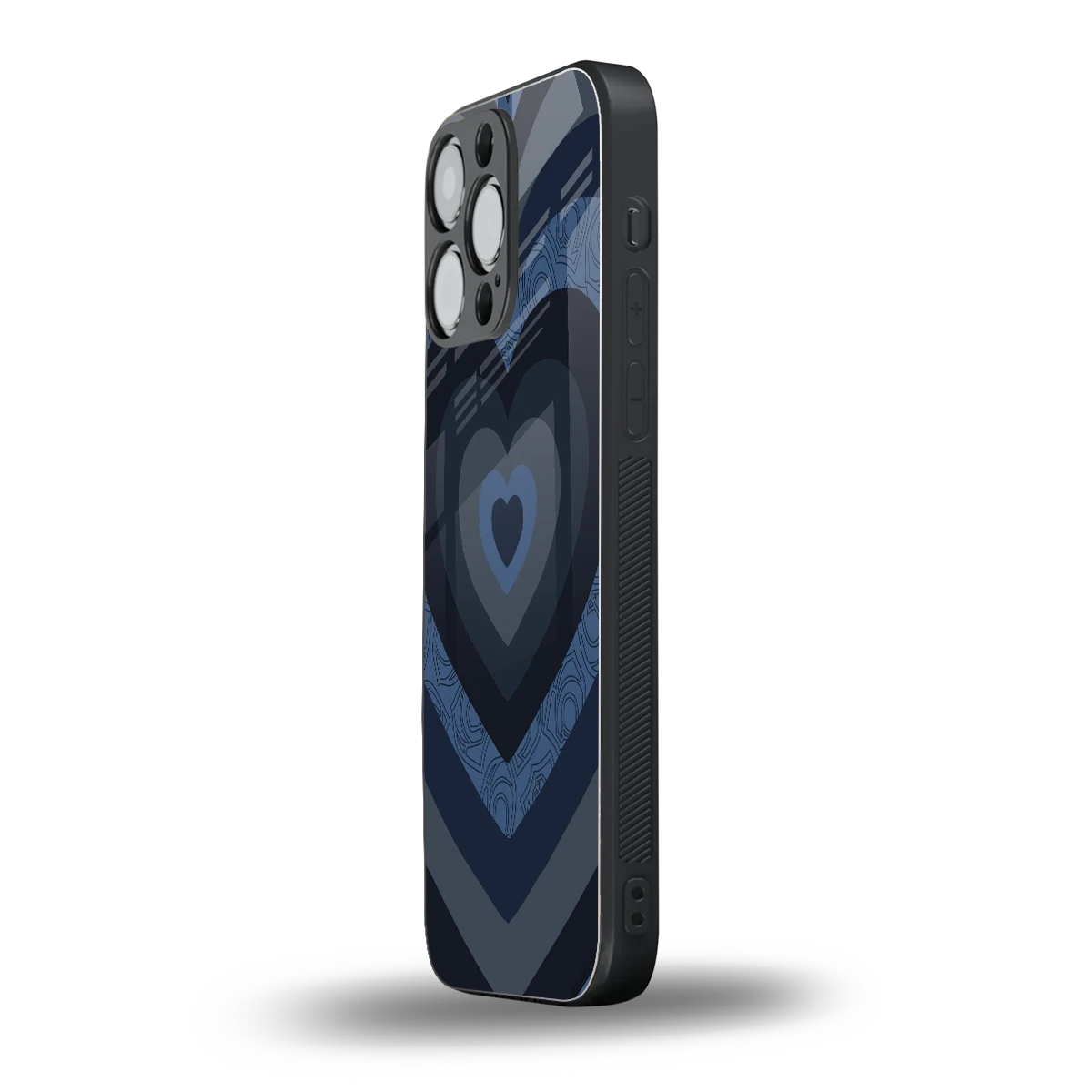 Y2K Frosted Berry Hearts iphone 15 pro max mobile cover | shockproof glass phone case
