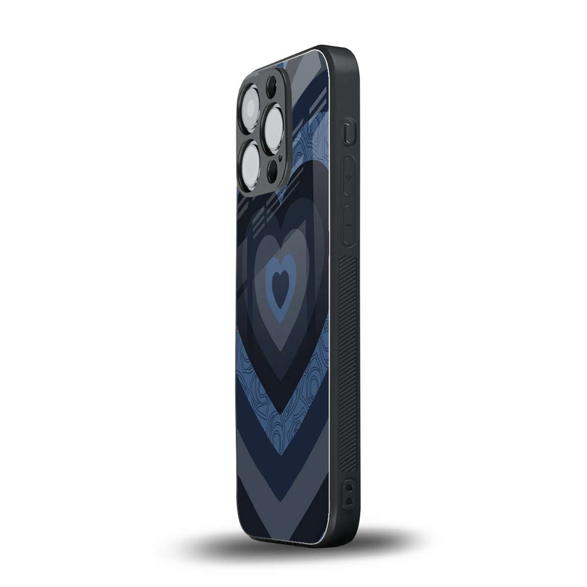 Y2K Frosted Berry Hearts iphone 15 pro mobile cover | shockproof glass phone case