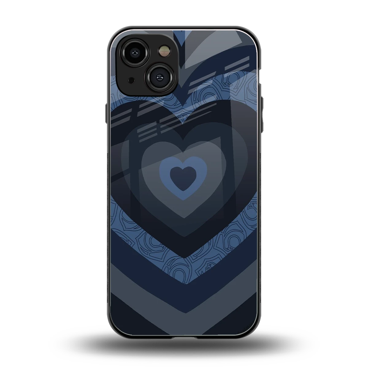 Y2K Frosted Berry Hearts back phone cover | glass case for iphone 15