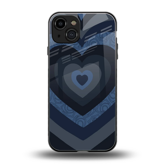 Y2K Frosted Berry Hearts back phone cover | glass case for iphone 15