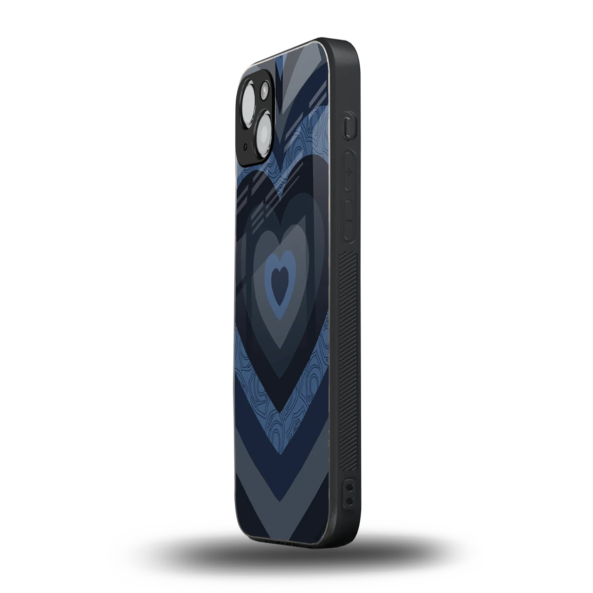 Y2K Frosted Berry Hearts iphone 15 mobile cover | shockproof glass phone case