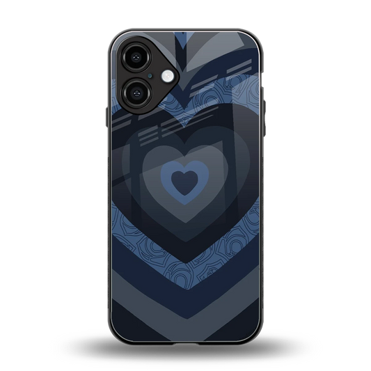 Y2K Frosted Berry Hearts back phone cover | glass case for iphone 16 plus