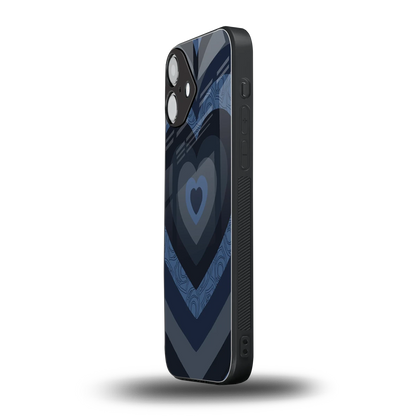 Y2K Frosted Berry Hearts iphone 16 plus mobile cover | shockproof glass phone case