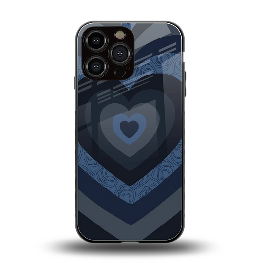 Y2K Frosted Berry Hearts back phone cover | glass case for iphone 16 pro max