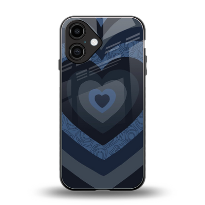 Y2K Frosted Berry Hearts back phone cover | glass case for iphone 16