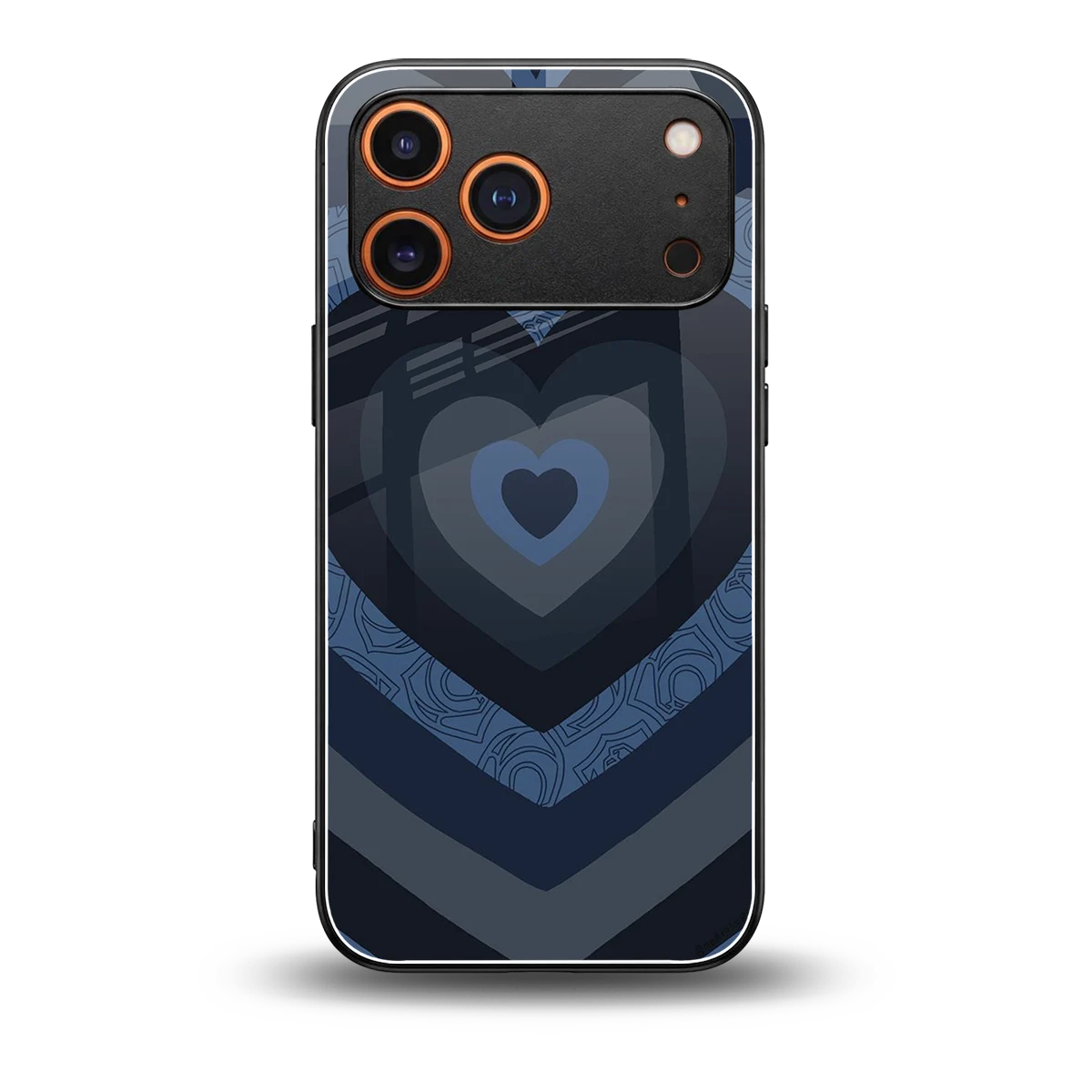 Y2K Frosted Berry Hearts back phone cover | glass case for iphone 17 pro