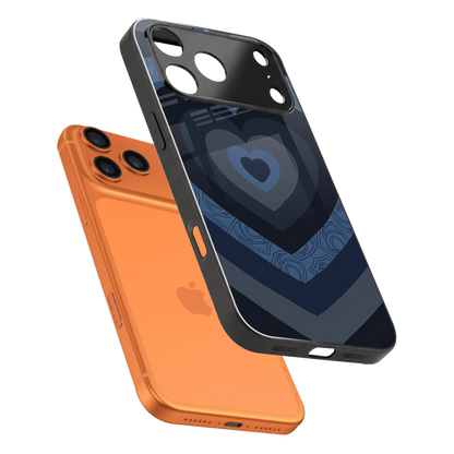 Y2K Frosted Berry Hearts sleek iphone 17 pro max cover with tempered glass back and TPU edges