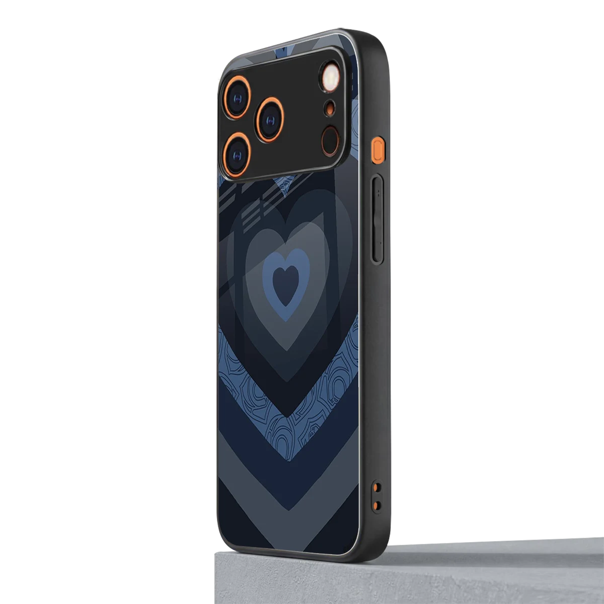 Y2K Frosted Berry Hearts iphone 17 pro max mobile cover | shockproof glass phone case