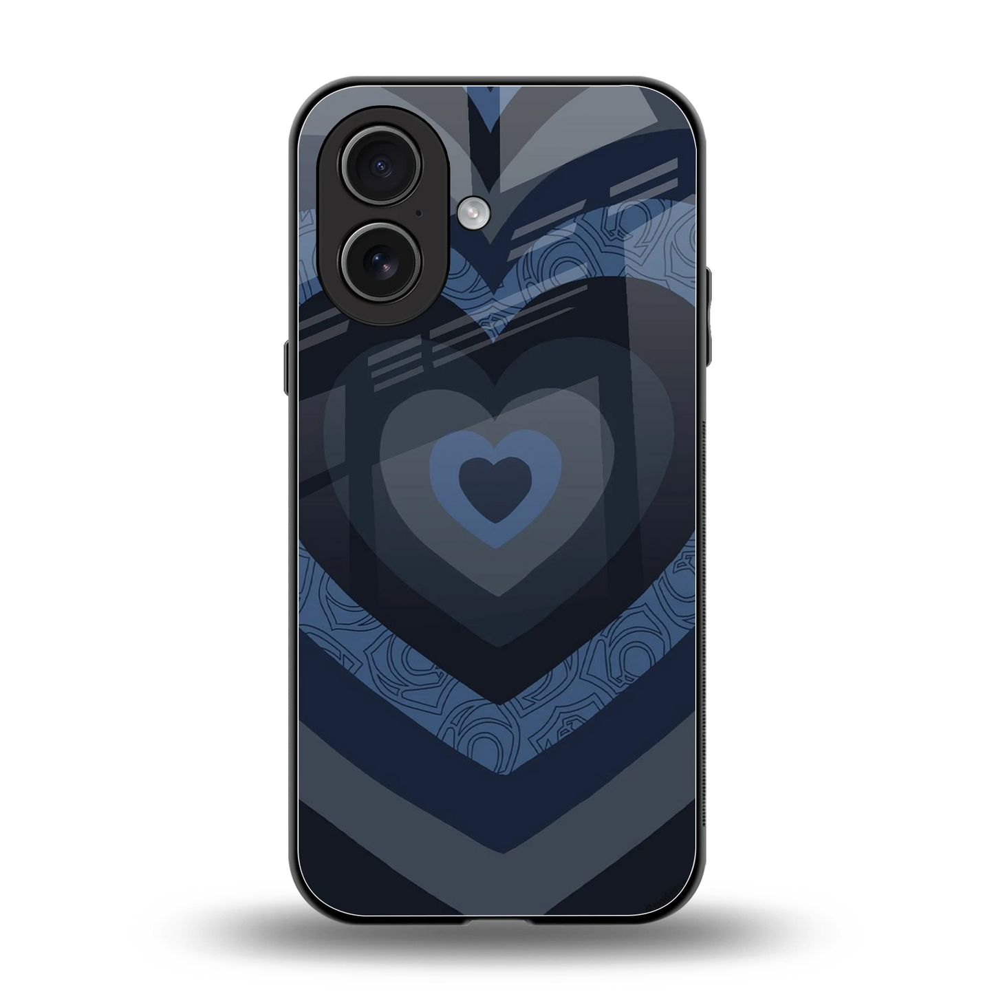 Y2K Frosted Berry Hearts back phone cover | glass case for iphone 17