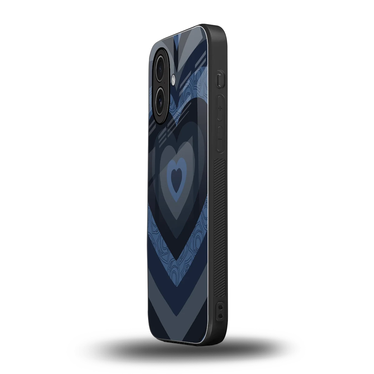 Y2K Frosted Berry Hearts iphone 17 mobile cover | shockproof glass phone case