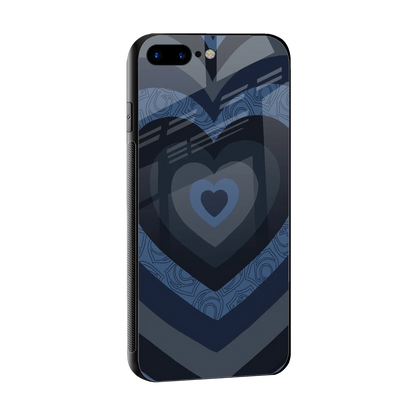 Y2K Frosted Berry Hearts sleek iphone 8 plus cover with tempered glass back and TPU edges
