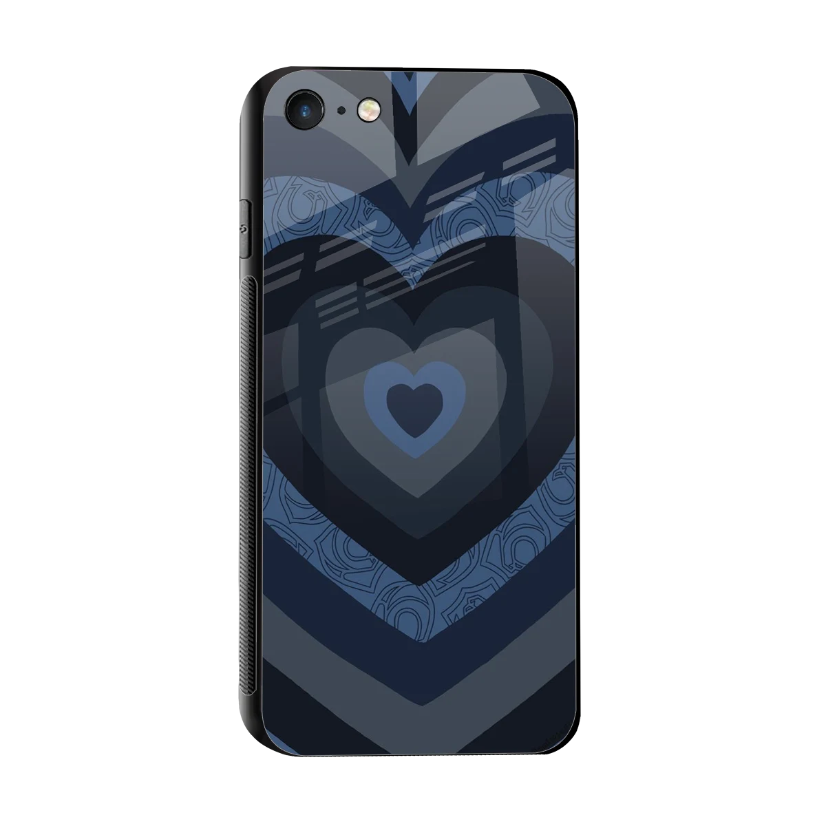 Y2K Frosted Berry Hearts sleek iphone 7 cover with tempered glass back and TPU edges