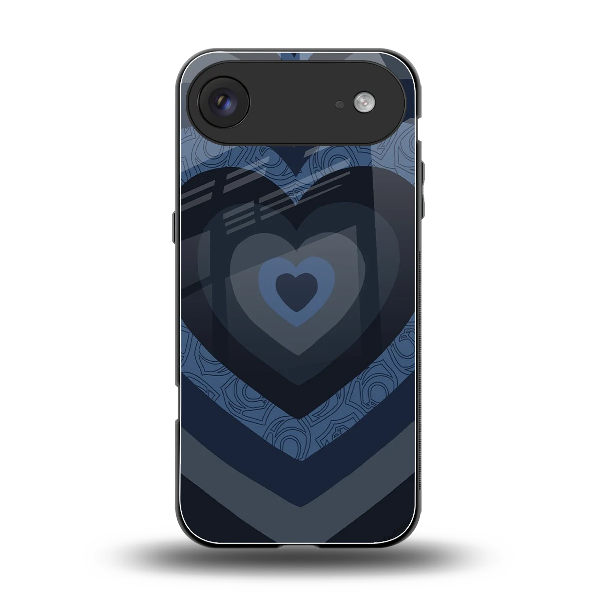 Y2K Frosted Berry Hearts back phone cover | glass case for iphone air
