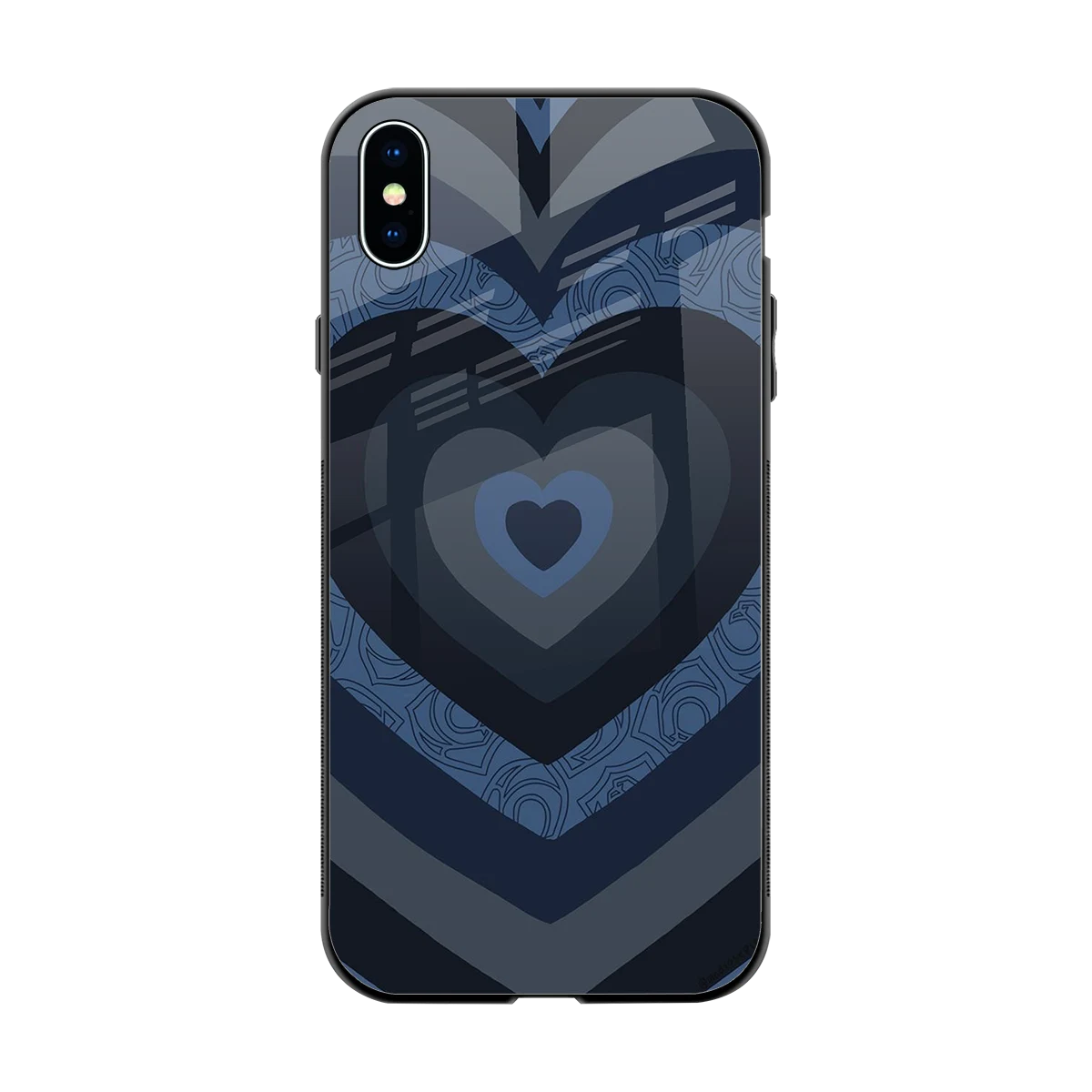 Y2K Frosted Berry Hearts back phone cover | glass case for iphone xs max