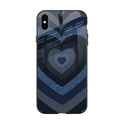 Y2K Frosted Berry Hearts back phone cover | glass case for iphone xs max