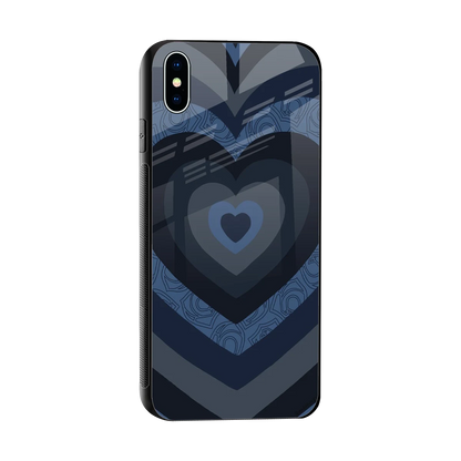 Y2K Frosted Berry Hearts sleek iphone xs max cover with tempered glass back and TPU edges