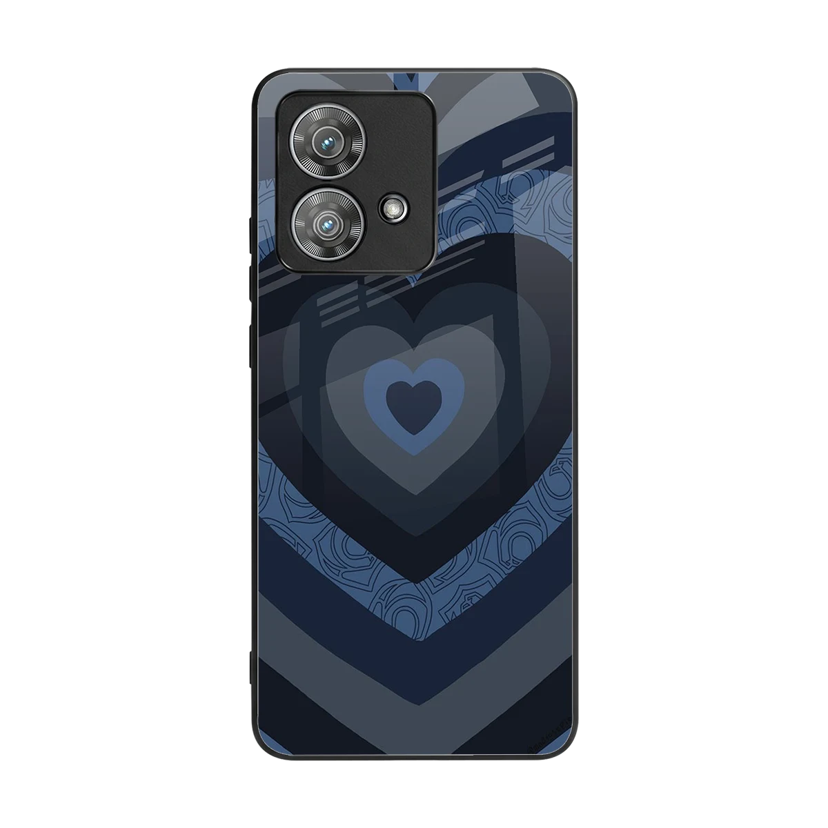 Y2K Frosted Berry Hearts back phone cover | glass case for motorola edge 40 neo 5g