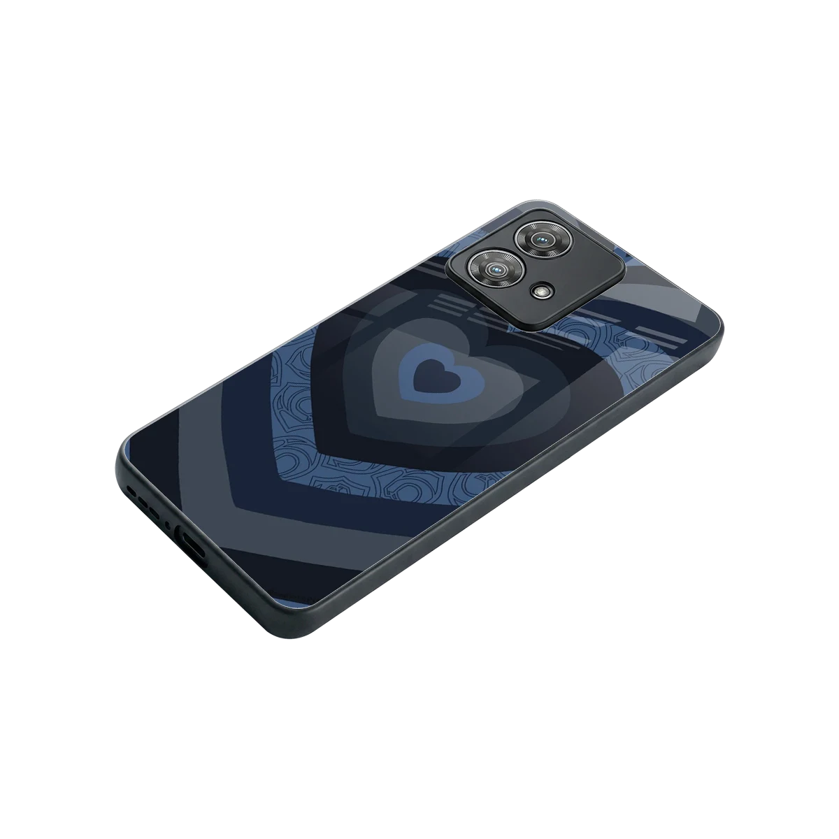 Y2K Frosted Berry Hearts stylish phone case for motorola edge 40 neo 5g | glossy glass and slim fit