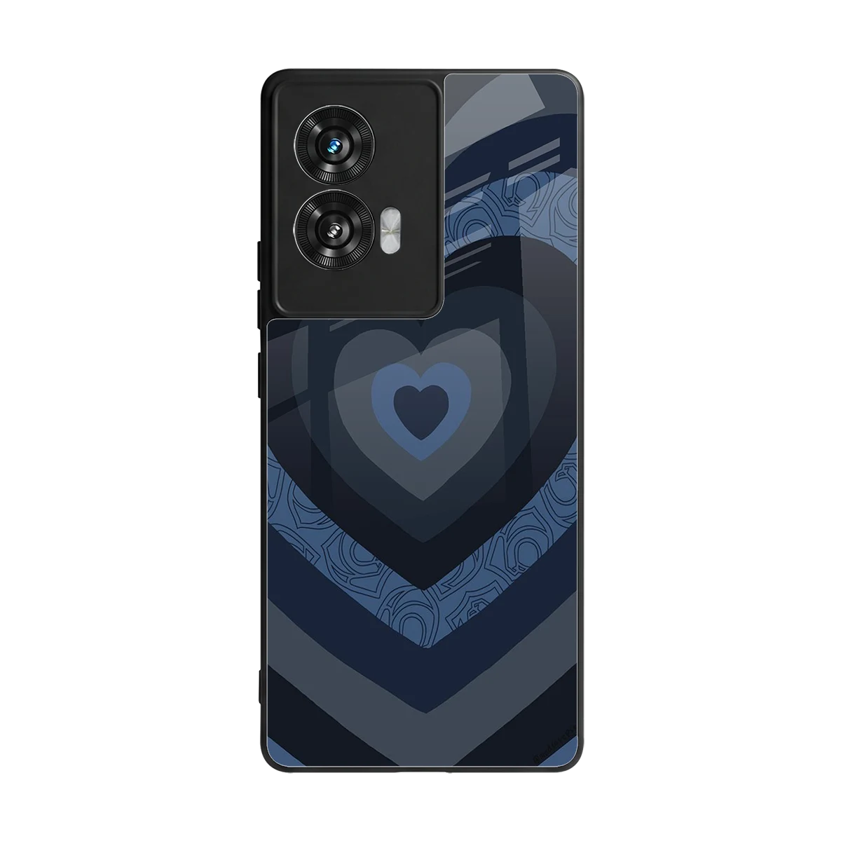 Y2K Frosted Berry Hearts back phone cover | glass case for motorola edge 50 fusion