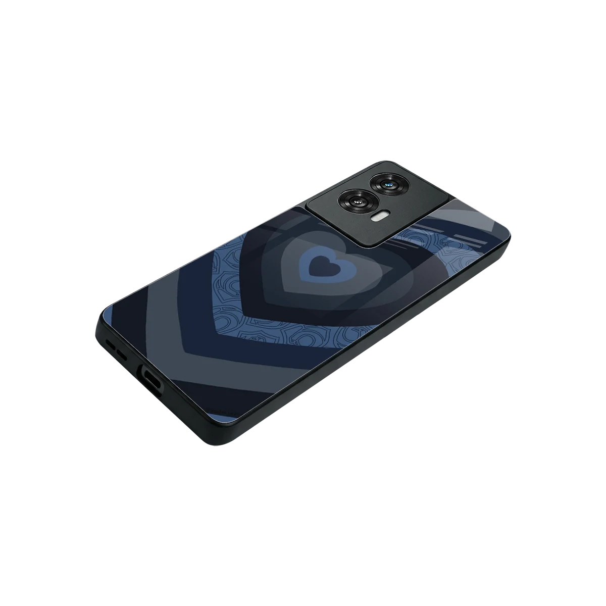 Y2K Frosted Berry Hearts stylish phone case for motorola edge 50 fusion | glossy glass and slim fit
