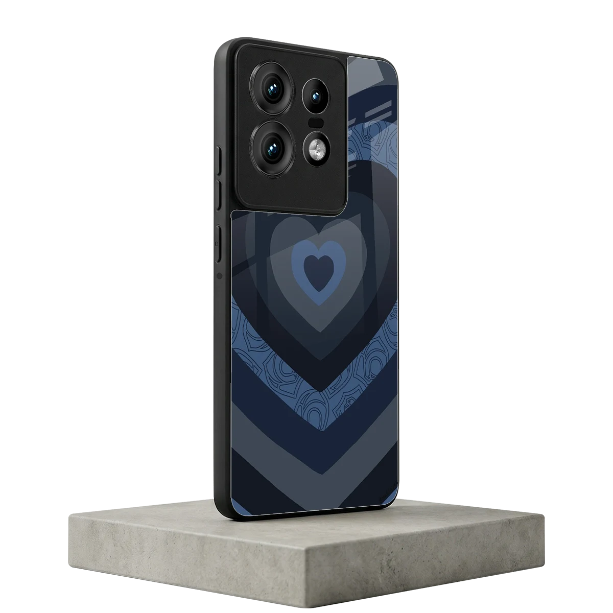 Y2K Frosted Berry Hearts motorola edge 50 pro mobile cover | shockproof glass phone case