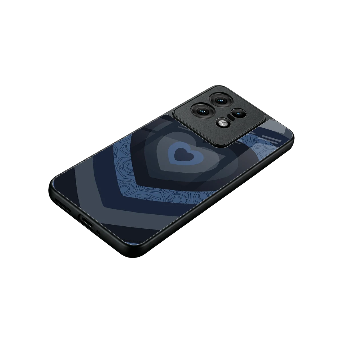 Y2K Frosted Berry Hearts stylish phone case for motorola edge 50 pro | glossy glass and slim fit