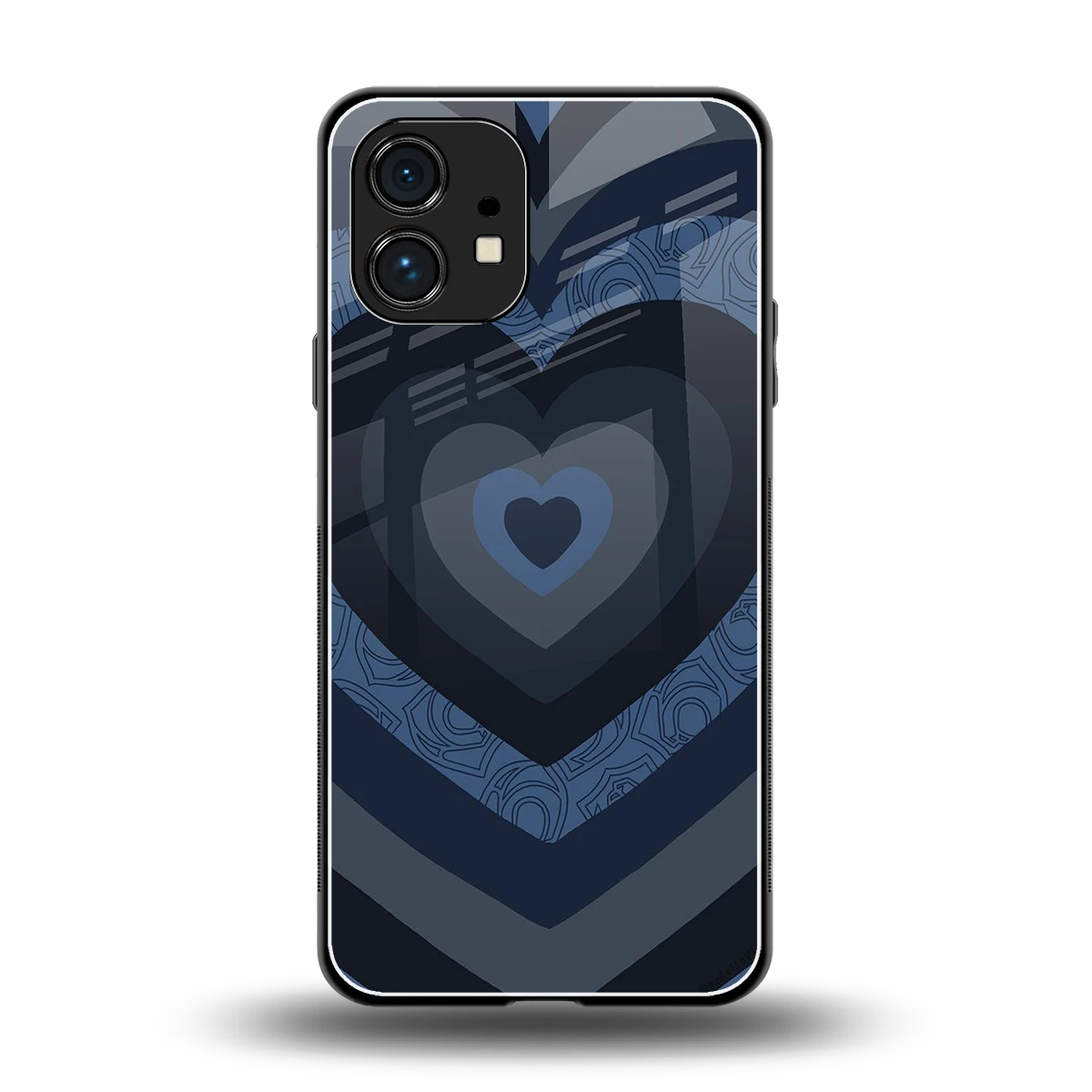 Y2K Frosted Berry Hearts back phone cover | glass case for nothing phone 1
