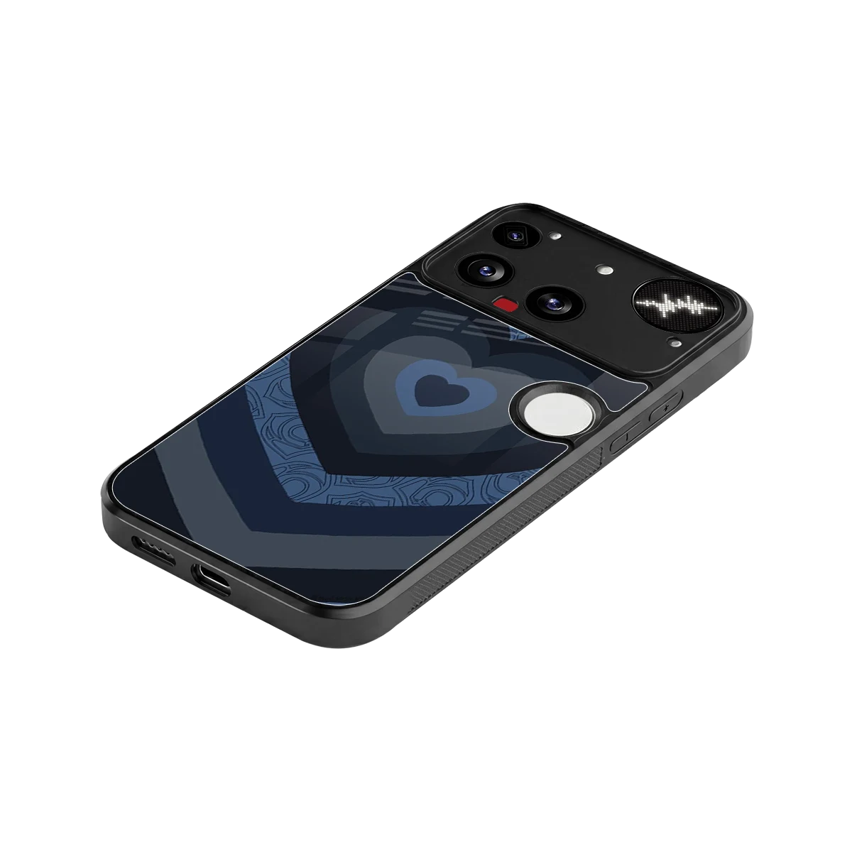 Y2K Frosted Berry Hearts stylish phone case for nothing phone 3 | glossy glass and slim fit