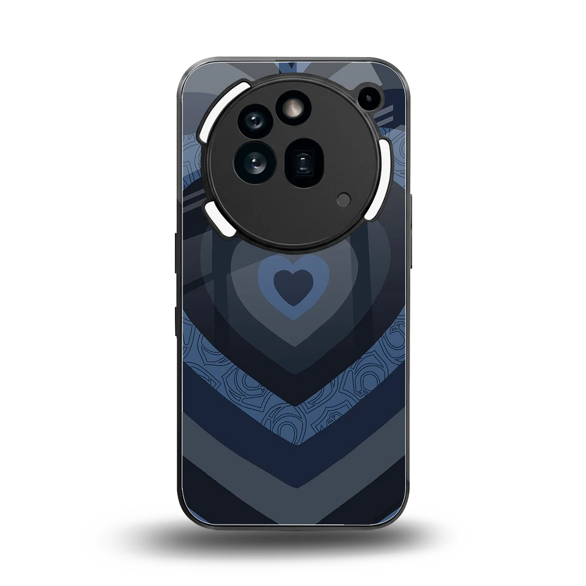 Y2K Frosted Berry Hearts back phone cover | glass case for nothing phone 3a pro