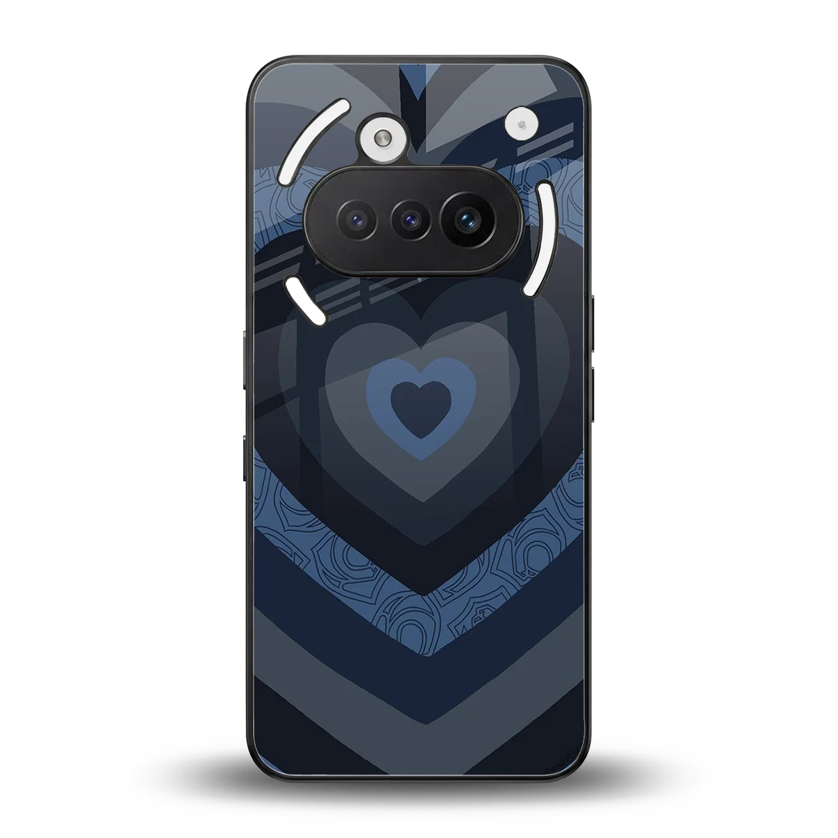 Y2K Frosted Berry Hearts back phone cover | glass case for nothing phone 3a