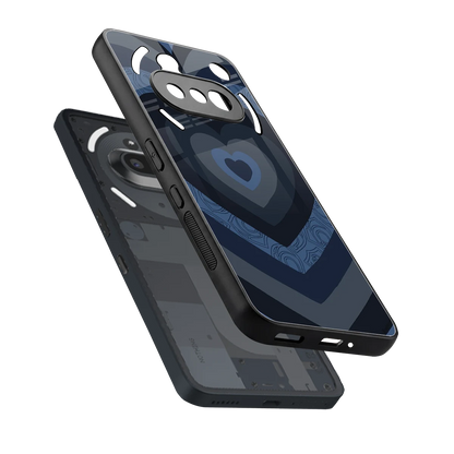 Y2K Frosted Berry Hearts sleek nothing phone 3a cover with tempered glass back and TPU edges