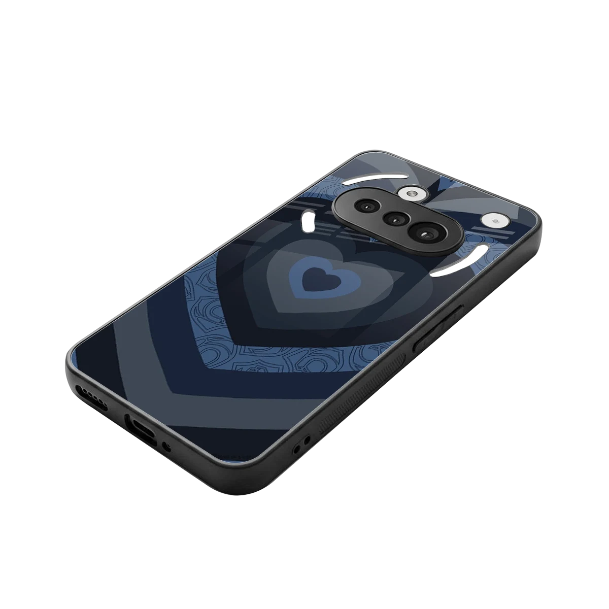 Y2K Frosted Berry Hearts stylish phone case for nothing phone 3a | glossy glass and slim fit