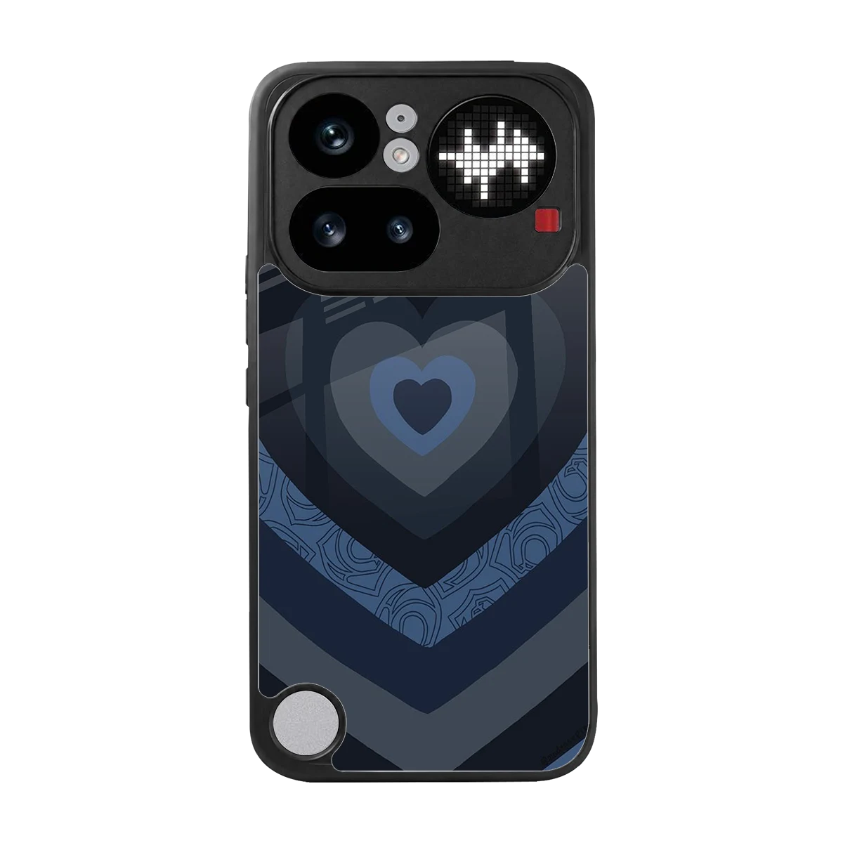 Y2K Frosted Berry Hearts back phone cover | glass case for nothing phone 4a pro
