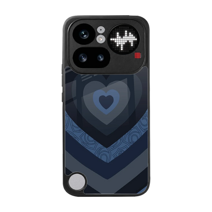Y2K Frosted Berry Hearts back phone cover | glass case for nothing phone 4a pro