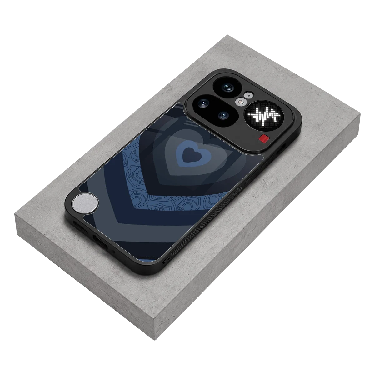 Y2K Frosted Berry Hearts stylish phone case for nothing phone 4a pro | glossy glass and slim fit