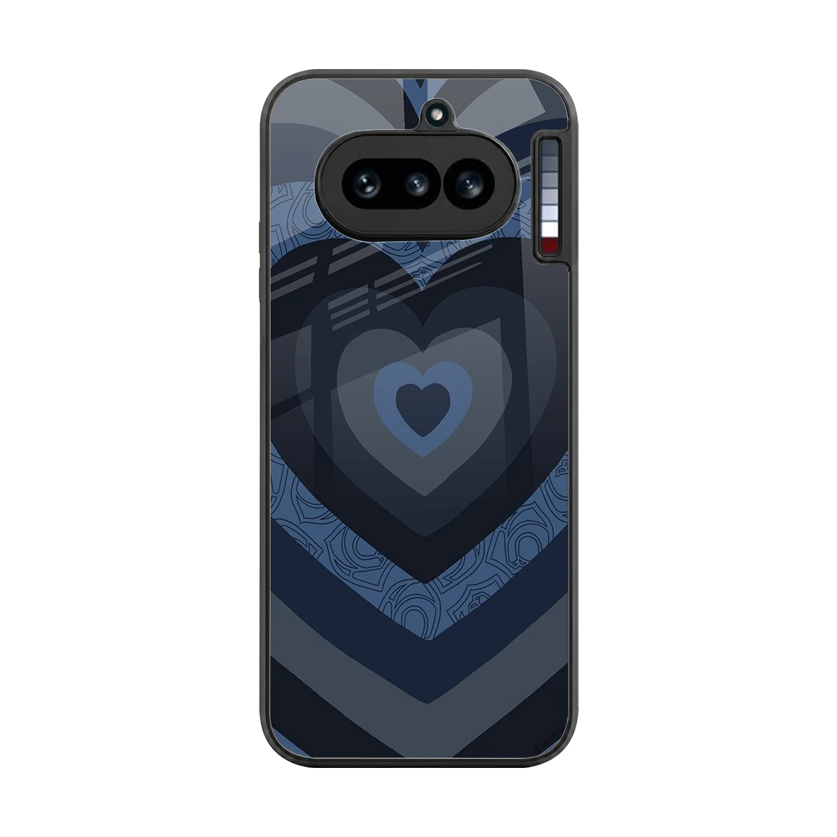 Y2K Frosted Berry Hearts back phone cover | glass case for nothing phone 4a