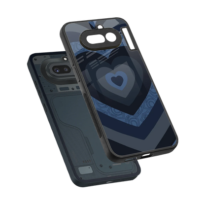 Y2K Frosted Berry Hearts sleek nothing phone 4a cover with tempered glass back and TPU edges