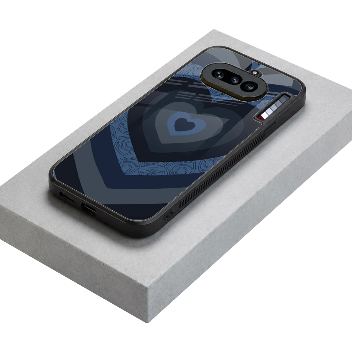 Y2K Frosted Berry Hearts stylish phone case for nothing phone 4a | glossy glass and slim fit