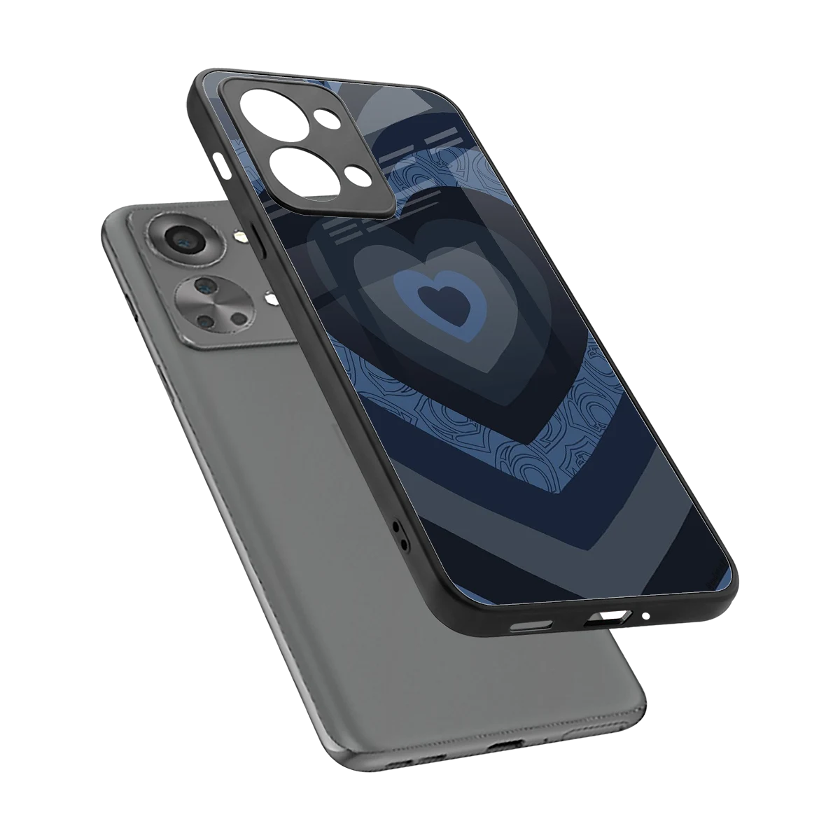 Y2K Frosted Berry Hearts sleek oneplus nord 2t cover with tempered glass back and TPU edges