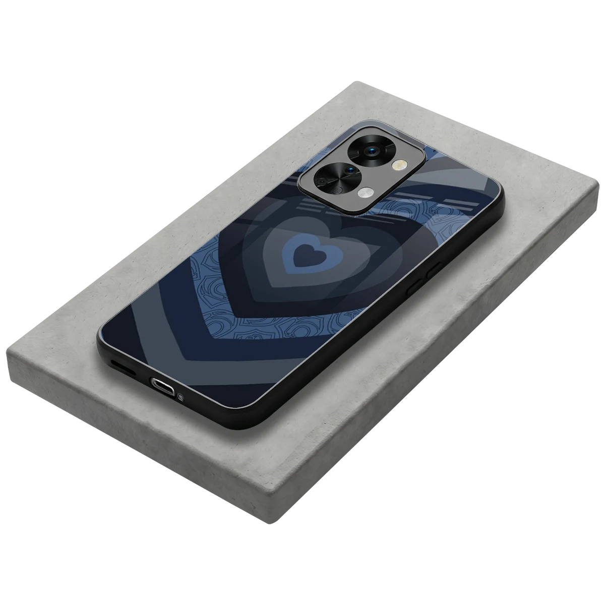 Y2K Frosted Berry Hearts stylish phone case for oneplus nord 2t | glossy glass and slim fit