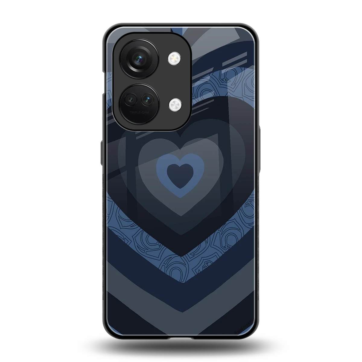 Y2K Frosted Berry Hearts back phone cover | glass case for oneplus nord 3
